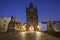 Beautiful Charles bridge in Prague at night, Czech Republic