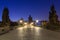 Beautiful Charles bridge in Prague at night, Czech Republic