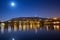 Beautiful Charles bridge in Prague at night, Czech Republic