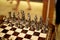 Beautiful chess set for sale on Grand Bazaar, Turkey. Made of wood and metallic materials. Chessboard, classic game, strategic,