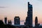 Beautiful Chicago skyscrapers at dusk