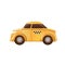 Beautiful children car, machine vehicle, taxi service. Shipping people, goods.
