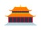 Beautiful china travel landmarks chinese temple vector.