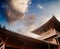 Beautiful Chinese temple structure with blue sky