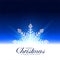 beautiful christmas background with glowing winter snowflake