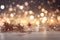 A beautiful christmas background with stars and snowflakes and soft bokeh lights on a light background created with generative AI