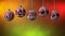 Beautiful christmas baubles hanging in front of smooth blurry background