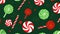 Beautiful Christmas candy seamless pattern, and illustration. Bright colorful holiday sweets simple painting. AI-generated vector