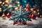 Beautiful Christmas decoration with a snowflake star - cchristmas theme