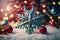 Beautiful Christmas decoration with a snowflake star - christmas theme