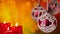 Beautiful christmas ornaments and candles