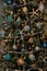 Beautiful Christmas tree with ornaments in a seashore theme