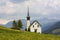 Beautiful church in alpine landscape