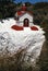 A beautiful church-like, small scale replica for candle lighting in Kos island