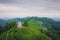 Beautiful church of Saint Jakob or Jacob on the top of a hill in Slovenia, a beautiful landmark in the middle of the green terrain