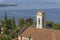 The beautiful Church of Santa Margherita in Meina, overlooking the Lake Maggiore, Novara, Italy