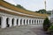 Beautiful circle and arch with traditional Thai roof at Phra Pat