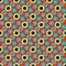 Beautiful circles on an orange background seamless pattern