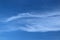 Beautiful cirrus, stratus clouds on blue skies