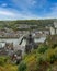 Beautiful city Dinant with church and bridge and famous for sax, Belgium