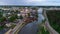 Beautiful city landscape with idyllic river and old buildings at summer evening in Porvoo, Finland.