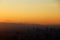 Beautiful city landscape looking view Fuji from Tokyo city in the sunrise