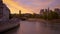 Beautiful city of Paris and River Seine in the evening