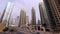 Beautiful city time lapse of skyscrapers, roads and cars in Dubai, UAE