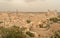 Beautiful city of  Toledo gleaming under the cloudy sky in Spain