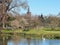 Beautiful cityscape of Grevenbroich Wevelinghoven in Germany with Erft river