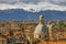 Beautiful cityscape of Turin on a background of mountains