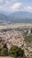 Beautiful cityscape view of Kalambaka from Meteora monasteries rock, Greece