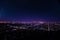 Beautiful cityscape view of Los Angeles at night