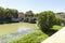 Beautiful Cityscapes of The Tiber (Fiume Tevere) in Rome, Italy.