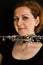 Beautiful clarinetist women