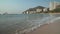 Beautiful clean South China Sea on the Dadonghai Beach on the tourist island of Hainan in the early morning stock