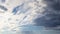 Beautiful clear crisp cloudscape with large, building clouds.