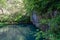 Beautiful clear spring blue water in Ha Ha Tonka State Park - Lake of the Ozarks, Missouri