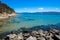 Beautiful clear water on the coast of a beach