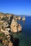 Beautiful cliff formations, Atlantic Coast, Lagos, Western Portugal.