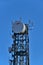 Beautiful close up view of Three Rock TV transmitter antenna viewed from Fairy Castle Two Rock Mountain, Dublin Mountains