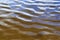 Beautiful close up water surfaces with waves and ripples reflecting the sunlight