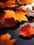 Beautiful Closeup Falling Leaves Autumn