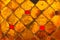 Beautiful closeup textures abstract tiles and gold and colorful glass wall background and art