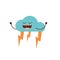 Beautiful cloud kawaii isolated icon vector illustration