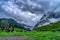 Beautiful cloud on mountain view Kashmir state, India