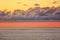 Beautiful cloud over the sea at sunset