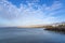 Beautiful clouds above the port of Puerto del Carmen during sunrise, Lanzarote, Spain