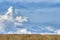 Beautiful clouds and field