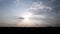 Beautiful clouds with sunrise and blue sky background.